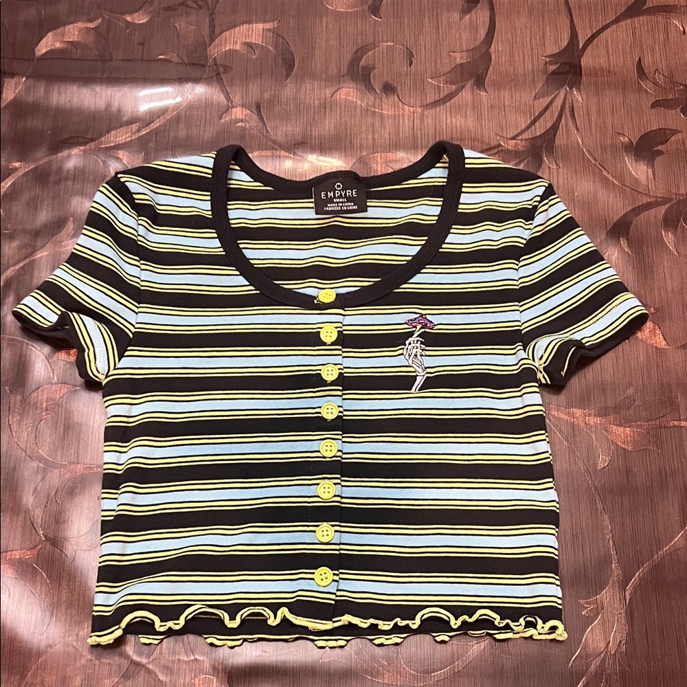 Empyre Black and Yellow Striped Top